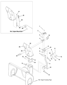 Discharge Chute Diagram and Parts List for 1695568 2008 Briggs and Stratton Snow Blower